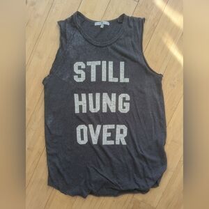 Junk Food Size M STILL HUNGOVER Grey Muscle Tank